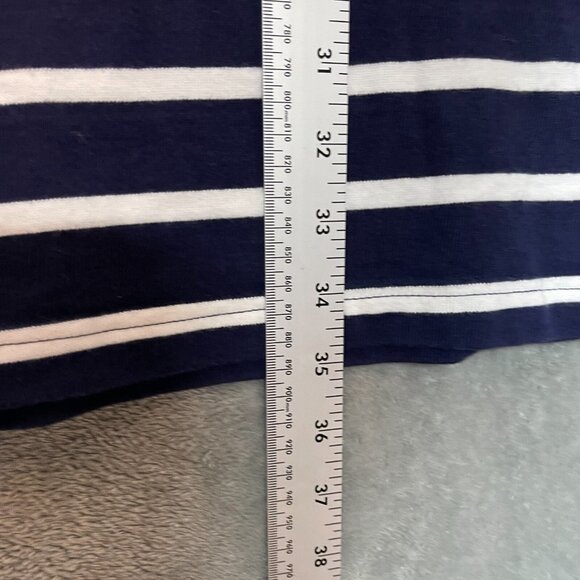 GAP Women Nautical Preppy Striped Soft Jersey Cotton Swing Mini Dress L Tall - Picture 9 of 12